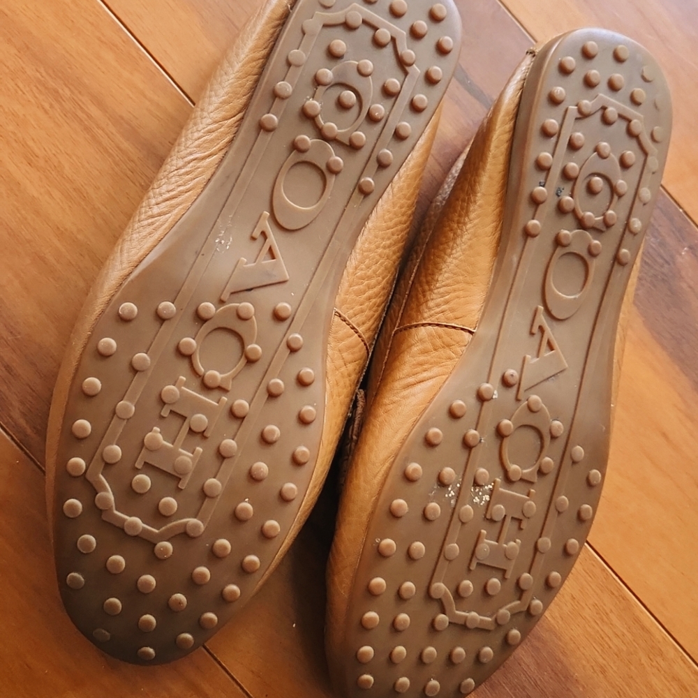 COACH tan leather slides Excellent Condition - Picture 3 of 4